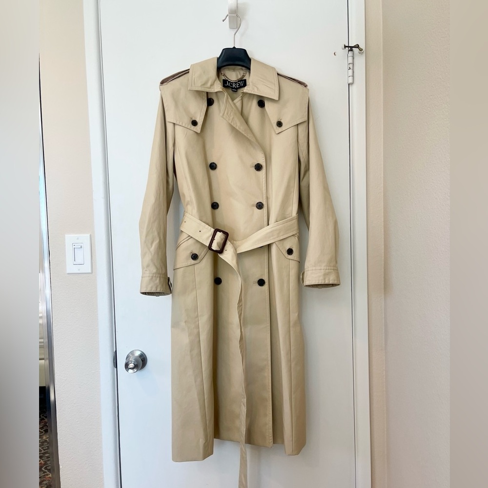 J. Crew Tan Trench Coat - Picture 5 of 8